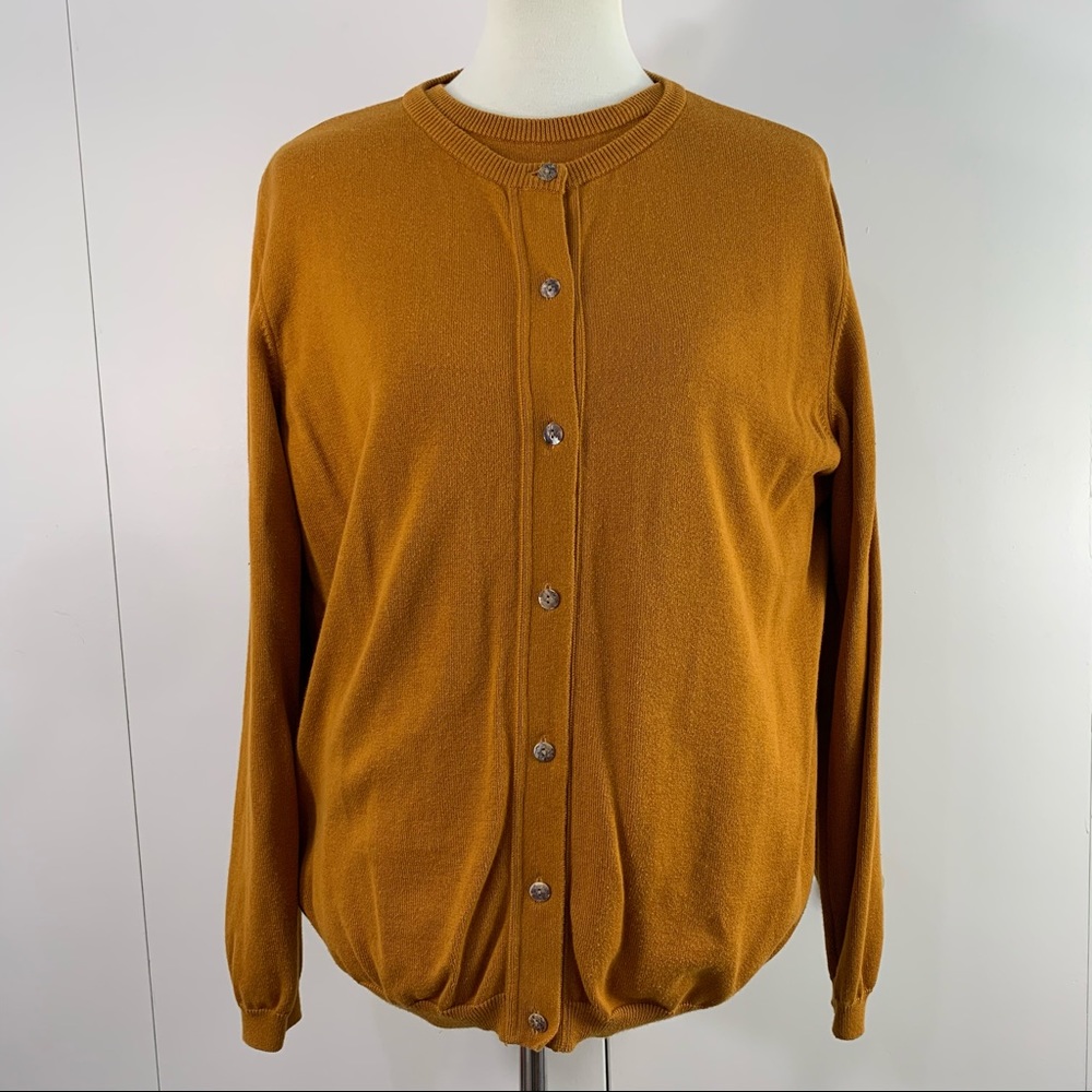 Land Rover L cardigan and shell copper Cotton